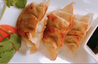 3 Pan Fried Dumplings · Pork dumplings steamed or pan fried, served with ginger soy sauce.