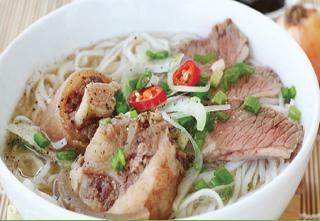 Beef Rice Noodle Soup Bowl (Pho) · Beef broth with choice of 2 meats. Choices: eye round steak, brisket, tripe, beef balls or tendon.