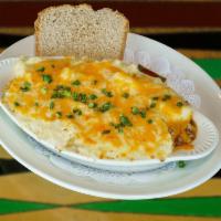 Shepherd's Pie Dinner · Seasoned ground beef, peas, onions, carrots and spices cooked to perfection and topped with ...