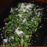 Broccoli Rabe · Lemon, garlic, red pepper flakes, parmigiano cheese