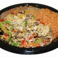 11. Machaca Combination Plate · Served with rice and beans.