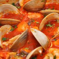Clams Marinara · Little neck clams cooked in our marinara sauce and served with a side of bread. If you can h...