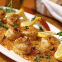 Shrimp Oreganata · We oven bake these shrimp with a garlic/oregano breadcrumb mix. Served with your choice of s...
