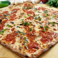 Grandma Pizza Slice · Pizza comes with fresh mozzarella, marinara sauce, fresh garlic and basil chiffonade. It's a...