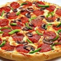 Special Everything Pizza · Pizza comes with sausage, meatballs, pepperoni, onions, mushrooms, peppers, tomato sauce and...