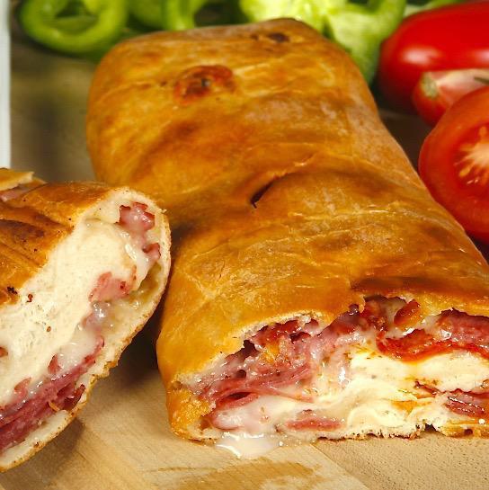 Stromboli Roll · Salami, pepperoni, ham, provolone and mozzarella. And we won't tell your cardiologist. Promise!