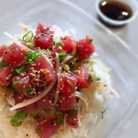 Aloha Classic Bowl · Ahi Tuna, onion, green onion, sesame seeds, red pepper flakes and Hawaiian classic sesame sh...