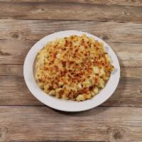 Creamy Yummy Bacon Mac and Cheese Pasta · Served with 2 breadsticks.