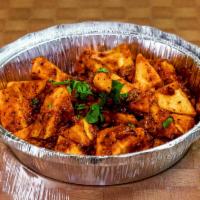 Paneer 65 · Indian cottage cheese cubes fried with marinated sauce