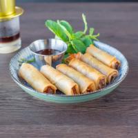 1. Egg Rolls · Pork, shrimp, carrot, taro, vermicelli, fungus, served with house special fish sauce.