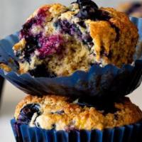 Blueberry Muffins · Freshly baked muffins with fresh blueberries. 