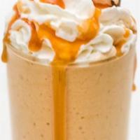 Caramel Frappuccino · Cold pressed coffee, caramel, ice and whipped cream.