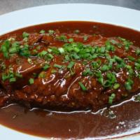 Braised Whole Fish with Hot Bean Sauce · Hot and spicy.
