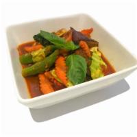 Veggie Curry · Mixed assorted vegetables in a traditional red curry.