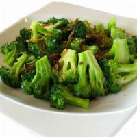 Broccoli Garlic · Wok stir-fried broccoli with garlic and cooking white wine.