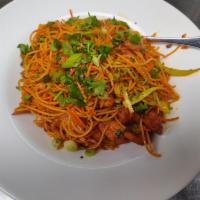Chicken Chowmein · Noodles prepared with fried chicken, onion, carrots, bell
peppers, cabbage and house spice.
...