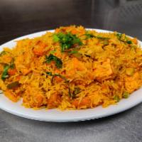 Paneer Veg Biryani · Seasonable vegetables and paneer cooked with basmati
rice, ghee, aromatic herbs & exotic spi...