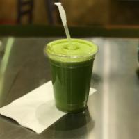 Healthy Juice A · Green apple, celery, cucumber, kale, spinach, lemon and ginger.