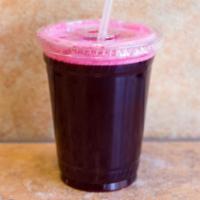 Healthy Juice B · Green apple, celery, spinach, beets and lemon.