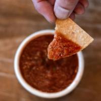 Chips and Salsa · Roasted Jalapeno salsa served with house made chips