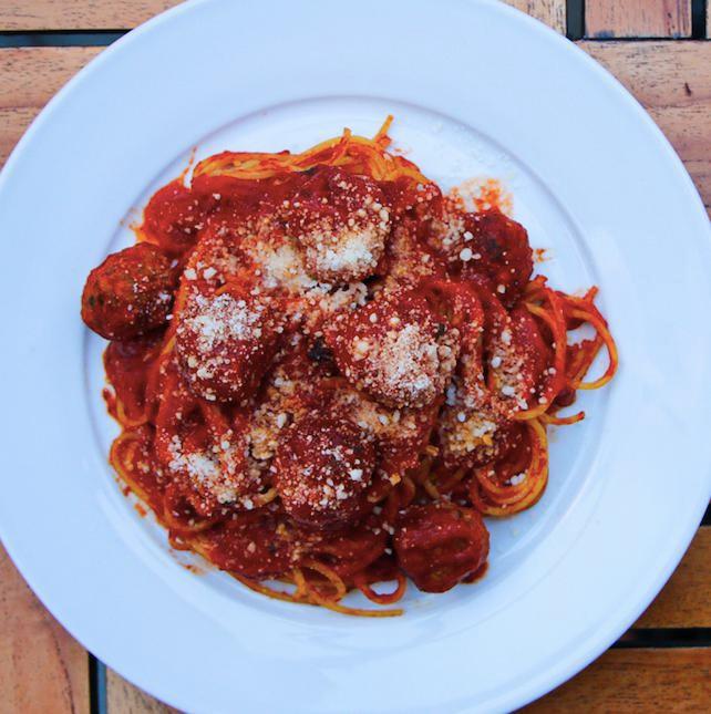 Spaghetti & Meatballs · Slagel Farm Meatballs, Simple Tomato Sauce