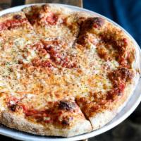 The Standard Pizza · Tomato, mozzarella, sicilian oregano, and grana padano.