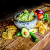 Guacamole · We use the freshest of avocados, tomato, onions, cilantro, chopped jalapeno peppers, lime ju...
