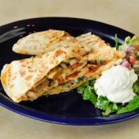 Pollo Quesadilla (Grilled Chicken) · Chicken marinated with a special blend of seasonings and grilled for a tender and juicy tast...