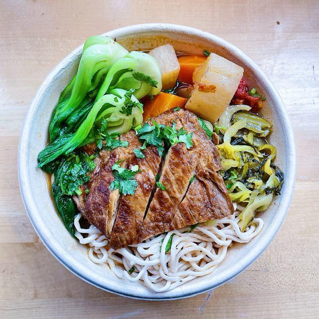 Braised Tofu Skin Noodle Soup · Our vegan take on the Taiwanese beef noodle soup.