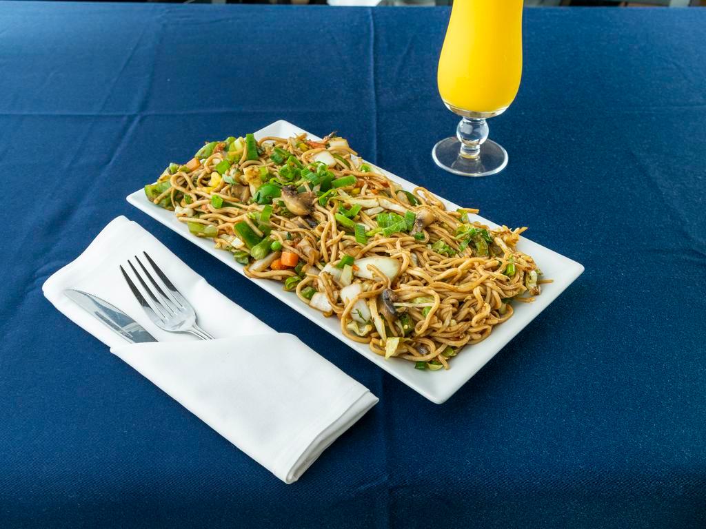 Veg. Hakka Noodles · Noodles cooked with fresh mixed vegetables and Chinese style sauce.