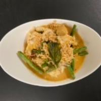 Panang Curry · A Fragrant Curry With Mixed Spices,Coconut MIlk,String Beans,Peppers,Mushrooms,Potatoes,And ...