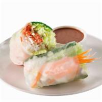 Spring Roll · Lettuce, bean sprouts, carrot, coriander, mint and vermicelli wrapped in rice paper and serv...