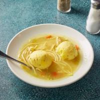 Matzoh Ball Soup · Our signature matzoh ball soup with broth or mixed with chicken noodle soup. Perfected in NY...