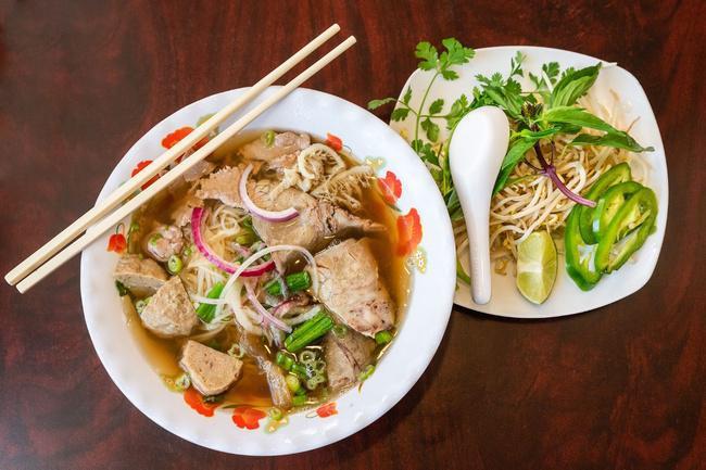 Beef Pho · Beef broth pho with your choice of up to three cuts of beef (.5 for each extra cut)