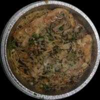 Chicken Marsala · Two Pieces of Chicken Breast cooked in Olive Oil, Marsala Wine, unsalted Butter and sliced M...