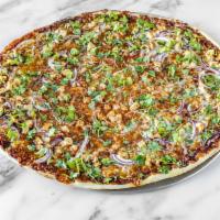 BBQ Chicken Pizza · Grilled Chicken, Red Onions, and Cilantro. 