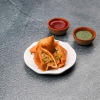 2. Vegetable Samosa · Savory pastry with potatoes and vegetables fillings. Vegetarian.
