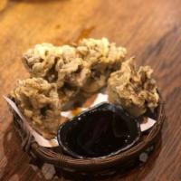 (w) Maitake Mushroom Fritters · truffle salt, tentsuyu sauce