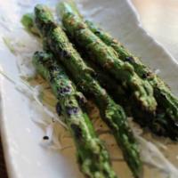 (w) Robata Grilled Asparagus · yuzu-butter