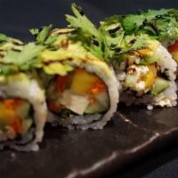 Fresh Garden Roll · red ＆ green bell pepper, cucumber, carrot, tofu, celery, scallion, mango, avocado, cilantro,...