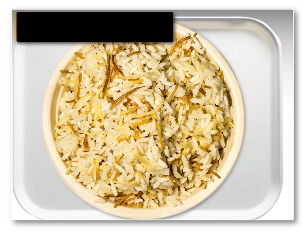 Rice Pilaf · Steamed rice prepared fresh daily.