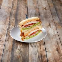 Chipotle Chicken Sandwich · Chipotle chicken, chipotle Gouda cheese, bacon, lettuce, tomato, onion, avocado and spicy ch...