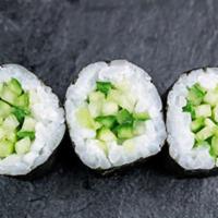 Cucumber Roll · Roll cut into 6 pieces,hand  roll one piece with cone shape.