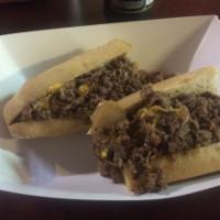 Cheesesteak · In philly, a cheesesteak has cheez wiz or American and fried onions, we recommend it, you'll...