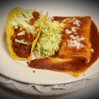 No. 6 · 1 beef taco and 1 cheese enchilada.