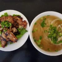 9. Grilled Pork Chop Noodles Beef Soup · Savory soup made from cow meat.
