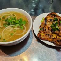 10. Grilled Chicken Noodles Beef Soup ·  Savory soup made from cow meat.