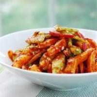 104. Spicy Squid  · Stir fried and vegetables with hot sauce. Hot and spicy.