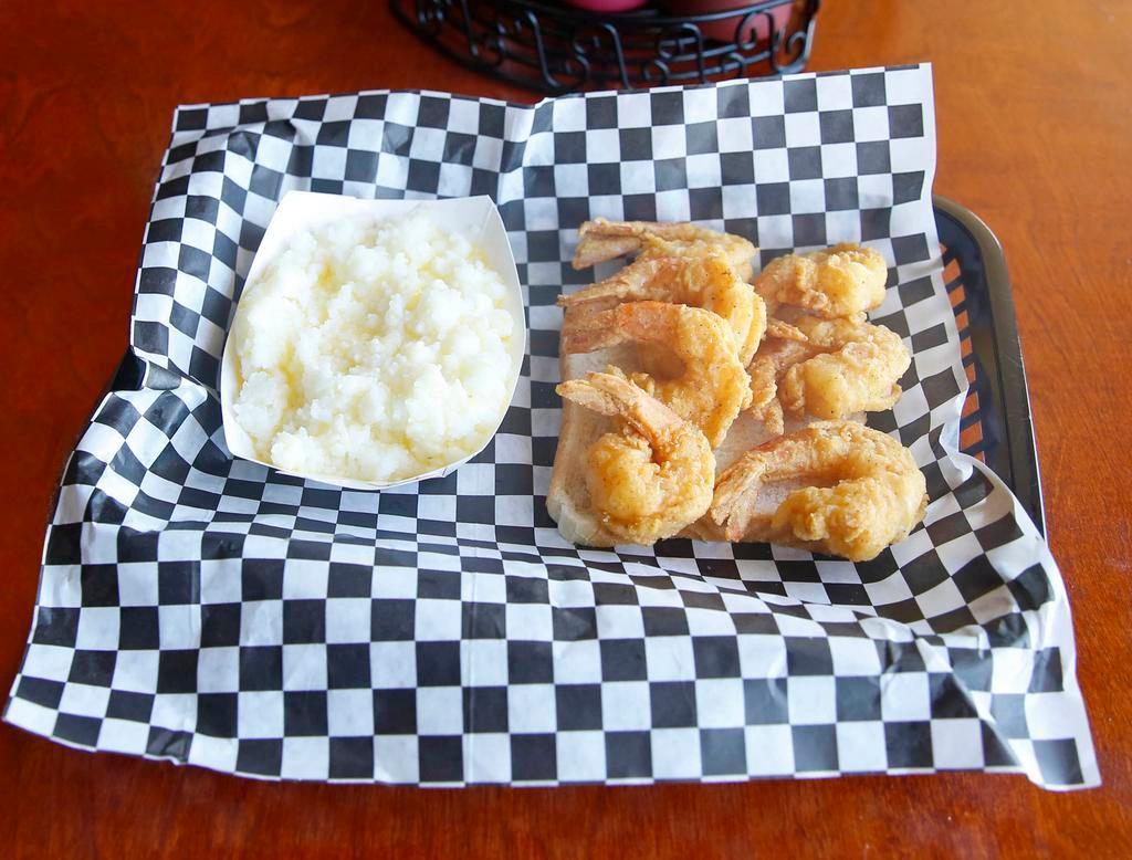 7 Large Shrimp and Grits Plate · 