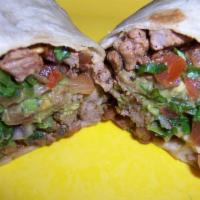 Carne de Res Burrito · Ground Beef Rolled in a 12